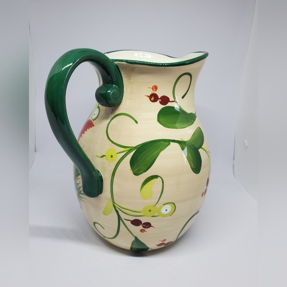 Discontinued Paula Deen "Home For The Holidays" Pitcher. 80 oz, Hand-painted - Picture 6 of 14